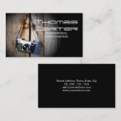 専門のカメラマンのカメラの写真カード 名刺 (正面/裏面)