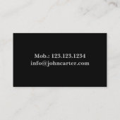 専門のカメラマンのカメラの芸術の写真 名刺 (裏面)