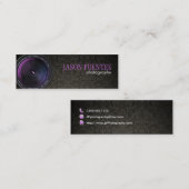 専門のカメラマンのカメラレンズ スキニー名刺 (正面/裏面)