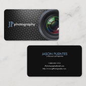 専門のカメラマンのカメラレンズ 名刺 (正面/裏面)