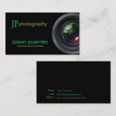 専門のカメラマンのカメラレンズ 名刺 (正面/裏面)