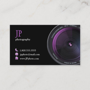 専門のカメラマンのカメラレンズ 名刺