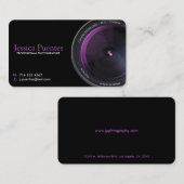 専門のカメラマンのカメラレンズ 名刺 (正面/裏面)