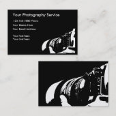 専門のカメラマンのモダン 名刺 (正面/裏面)