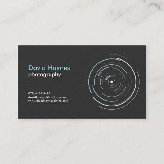 専門のカメラマンの名刺 名刺 (正面)