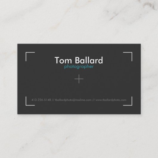 専門のカメラマンの名刺 名刺 (正面)