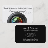 専門のカメラマンの引用文の名刺 名刺 (正面/裏面)