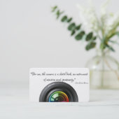 専門のカメラマンの引用文の名刺 名刺 (スタンド正面)