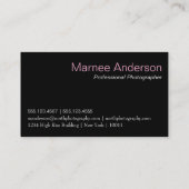 専門のカメラマンの引用文の名刺D3 名刺 (裏面)