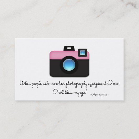 専門のカメラマンの引用文の名刺D3 名刺 (正面)