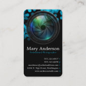 専門のカメラマンの縦の名刺6 名刺 (裏面)