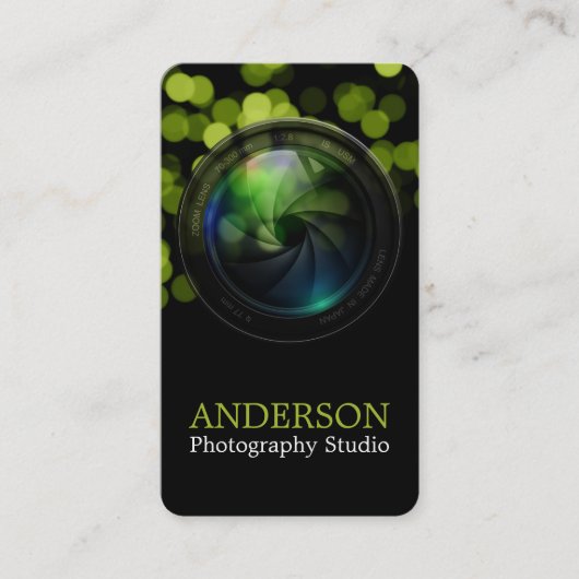 専門のカメラマンの縦の名刺8 名刺 (正面)