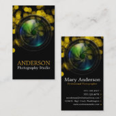 専門のカメラマンの縦の名刺9 名刺 (正面/裏面)