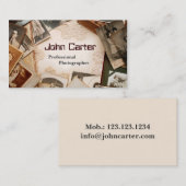 専門のカメラマンカードヴィンテージの写真 名刺 (正面/裏面)