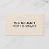 専門のカメラマンカードヴィンテージの写真 名刺 (裏面)