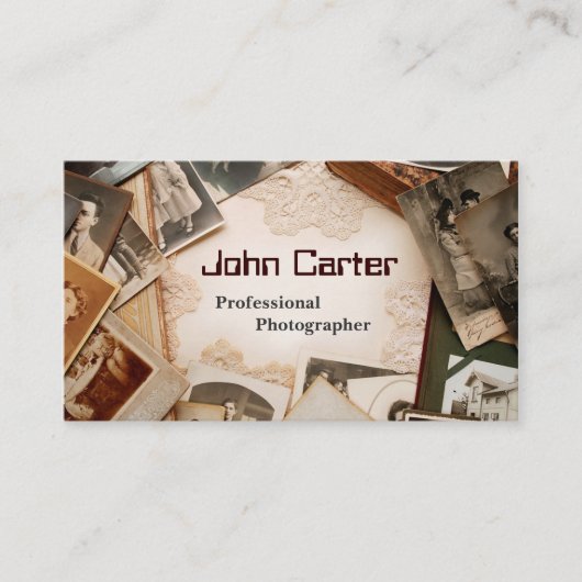 専門のカメラマンカードヴィンテージの写真 名刺 (正面)