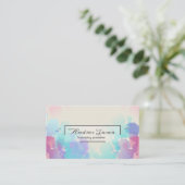 専門のカラフルなしぶきの打撃の水彩画 名刺 (スタンド正面)