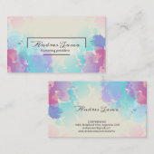 専門のカラフルなしぶきの打撃の水彩画 名刺 (正面/裏面)
