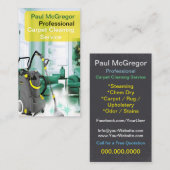 専門のカーペットのクリーニングサービス 名刺 (正面/裏面)