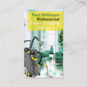 専門のカーペットのクリーニングサービス 名刺 (正面)