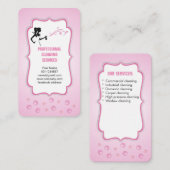 専門のクリーニングのサービス業カード 名刺 (正面/裏面)