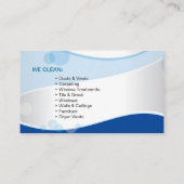 専門のクリーニングのサービス業カード 名刺 (裏面)