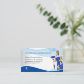 専門のクリーニングのサービス業カード 名刺 (スタンド正面)