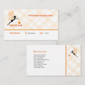 専門のクリーニングのサービス業カード 名刺 (正面/裏面)