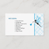 専門のクリーニングのサービス業カード 名刺 (裏面)