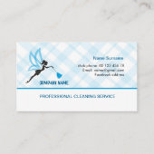 専門のクリーニングのサービス業カード 名刺 (正面)