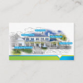 専門のクリーニングのサービス業カード 名刺 (裏面)