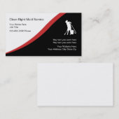 専門のクリーニングの名刺 名刺 (正面/裏面)