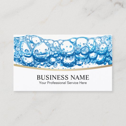 専門のクリーニングサービス 名刺 (正面)