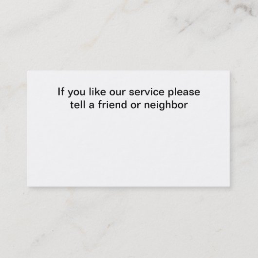 専門のクリーニング 名刺 (裏面)