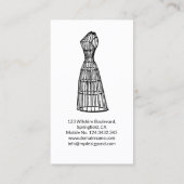 専門のコスチュームデザイナーの専門家のスタイリスト 名刺 (裏面)