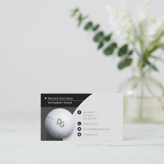 専門のコーチ|のバレーボールのマスターのスポーツ 名刺 (スタンド正面)