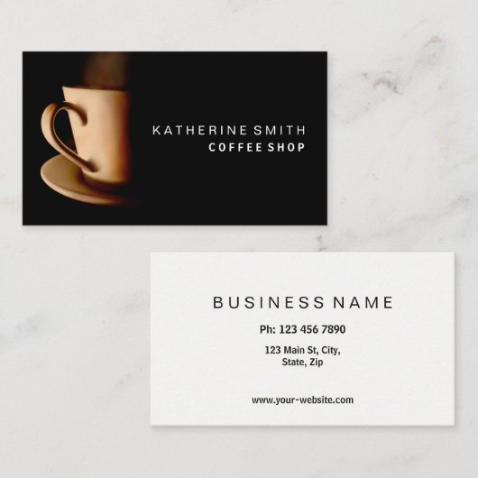 専門のコーヒー名刺 名刺 (正面/裏面)
