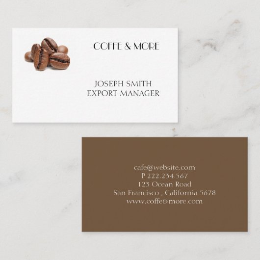 専門のコーヒー豆 名刺 (正面/裏面)