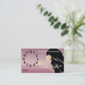 専門のサロンの美容師のアポイントメントカード 予約カード (スタンド正面)