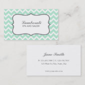 専門のシェブロンのジグザグパターンのメーキャップアーティスト 名刺 (正面/裏面)