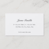 専門のシェブロンのジグザグパターンのメーキャップアーティスト 名刺 (裏面)