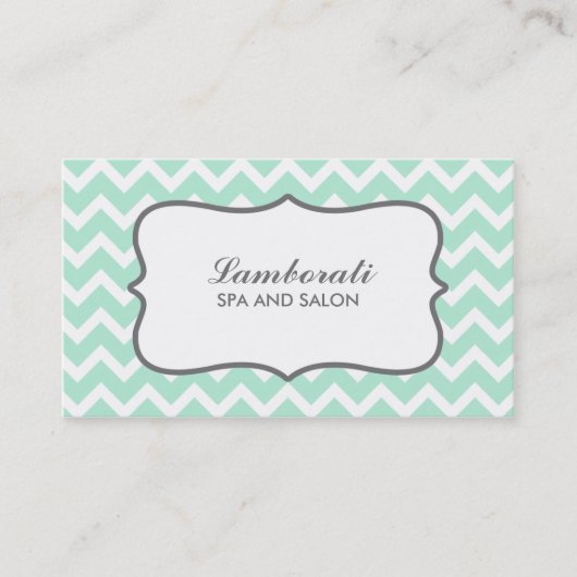 専門のシェブロンのジグザグパターンのメーキャップアーティスト 名刺 (正面)