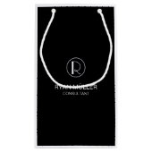 専門のシックでエレガントな平野およびモノグラム スモールペーパーバッグ (裏面)