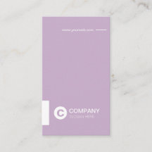 専門のシックなラベンダーの縦の名刺
