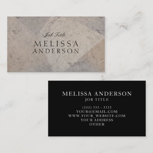 専門のシックな大理石 名刺 (正面/裏面)