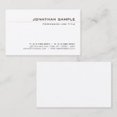 専門のシックな金ゴールドのストライプのでシンプルで明白な贅沢 名刺 (正面/裏面)