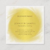 専門のシックな金ゴールドの一見の創造的なデザインの贅沢 スクエア名刺 (裏面)