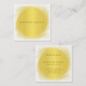 専門のシックな金ゴールドの一見の創造的なデザインの贅沢 スクエア名刺 (正面/裏面)