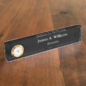 専門のシンプルでカスタムな机のプレート デスクネームプレート (側面)