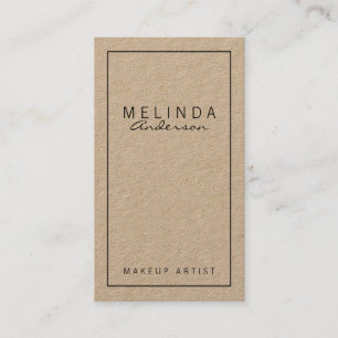 専門のシンプルでモダンなクラフト紙 名刺